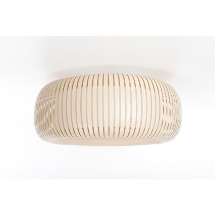 Plafondlamp STRIPES 2xE27/40W/230V Ø 55 cm crème/wit