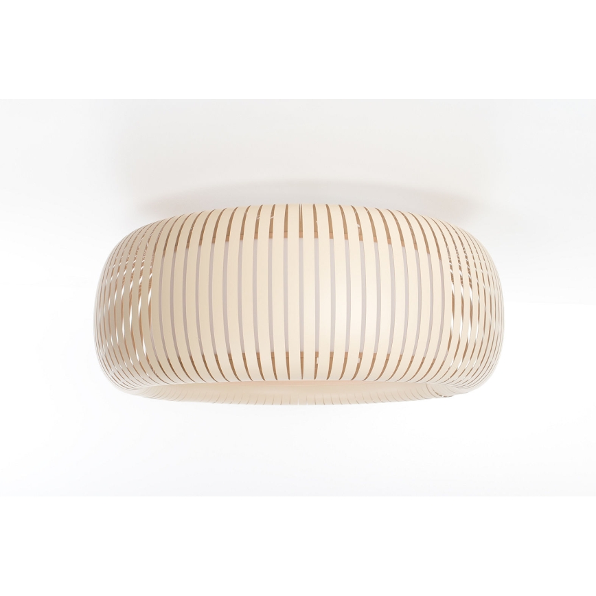 Plafondlamp STRIPES 2xE27/40W/230V Ø 55 cm crème/wit