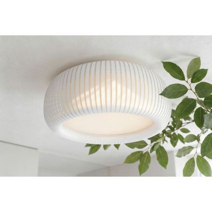 Plafondlamp STRIPES 2xE27/40W/230V Ø 55 cm wit/crème