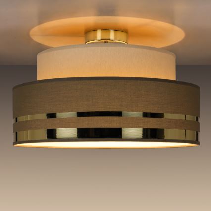Plafondlamp TAMI 1xE27/60W/230V beige/bruin/goud