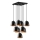 Plafondlamp TATTOO 9xE27/40W/230V zwart