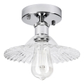 Plafondlamp TRISH 1xE27/15W/230V glanzend chroom/helder