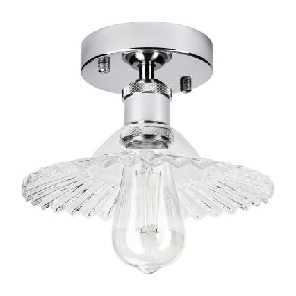 Plafondlamp TRISH 1xE27/15W/230V glanzend chroom/helder