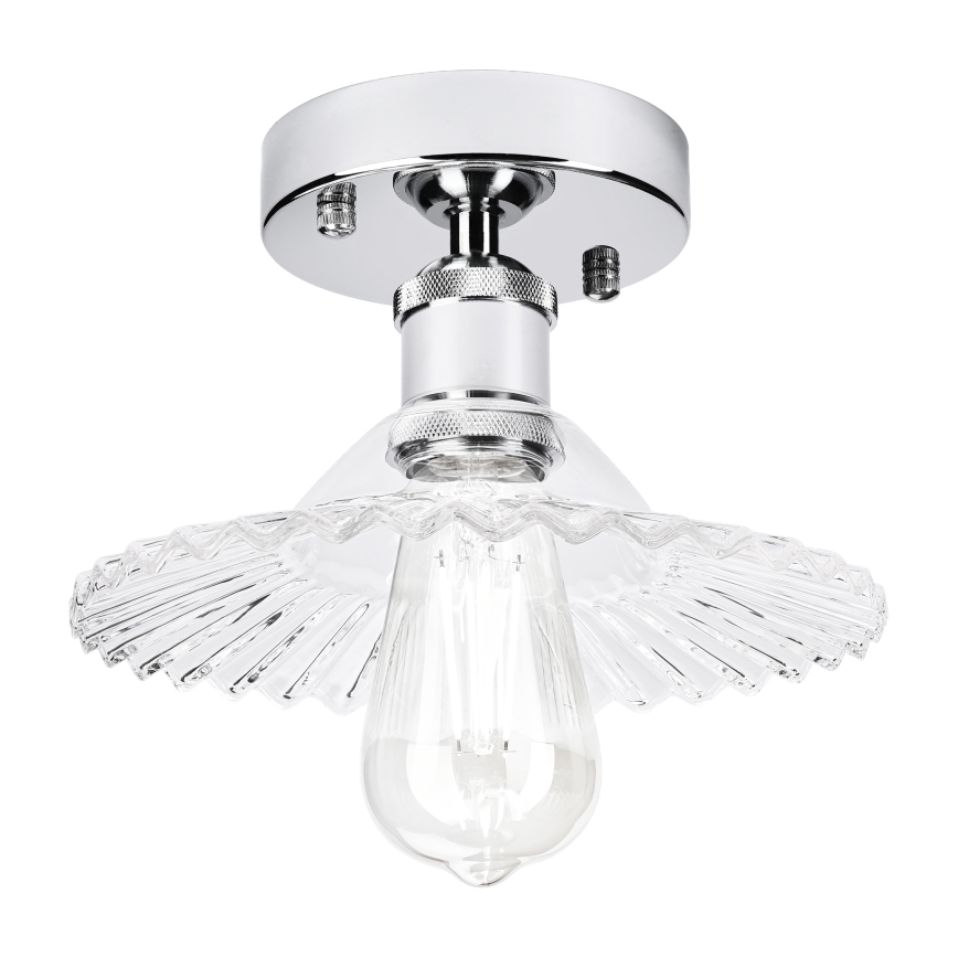 Plafondlamp TRISH 1xE27/15W/230V glanzend chroom/helder