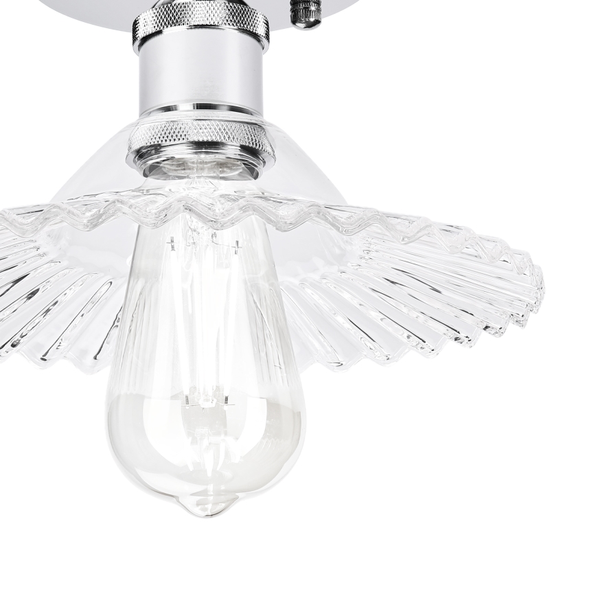 Plafondlamp TRISH 1xE27/15W/230V glanzend chroom/helder