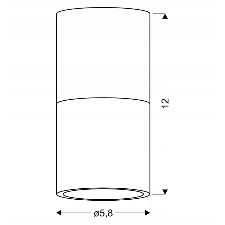 Plafondlamp TUBA 1xGU10/15W/230V