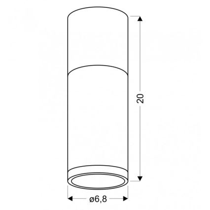 Plafondlamp TUBA GU10/15W/230V