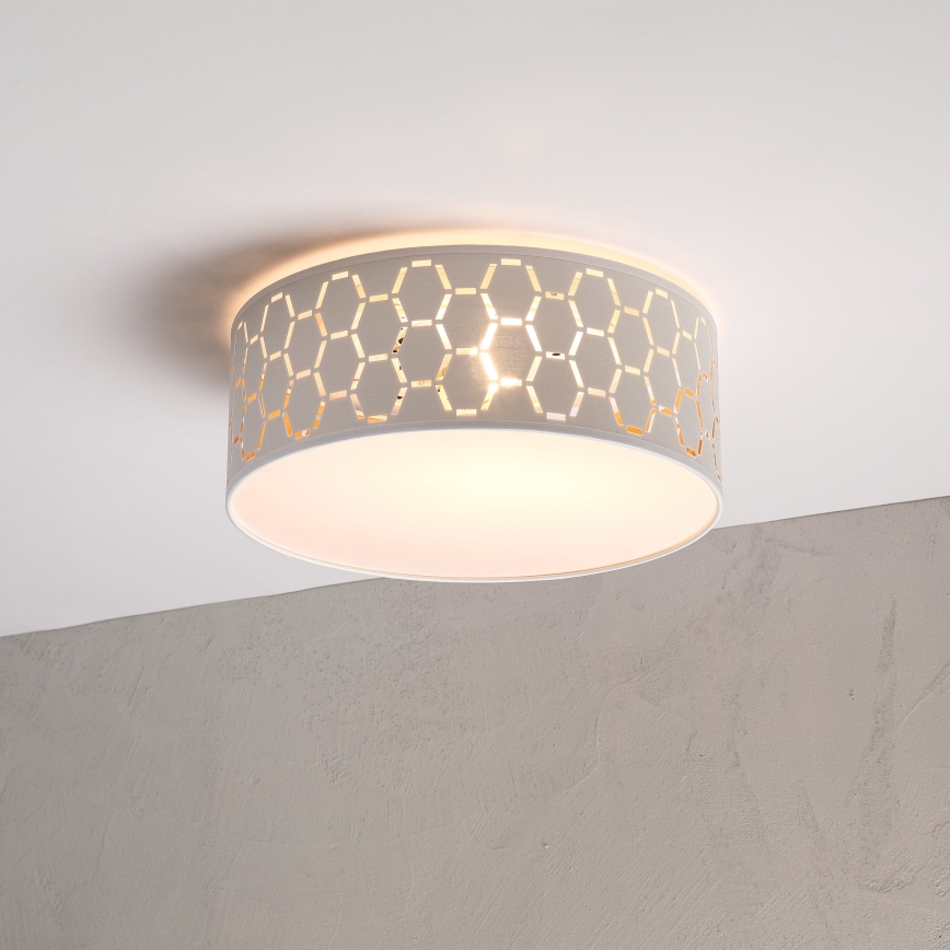 Plafondlamp ULLE 1xE27/15W/230V Ø35 cm wit
