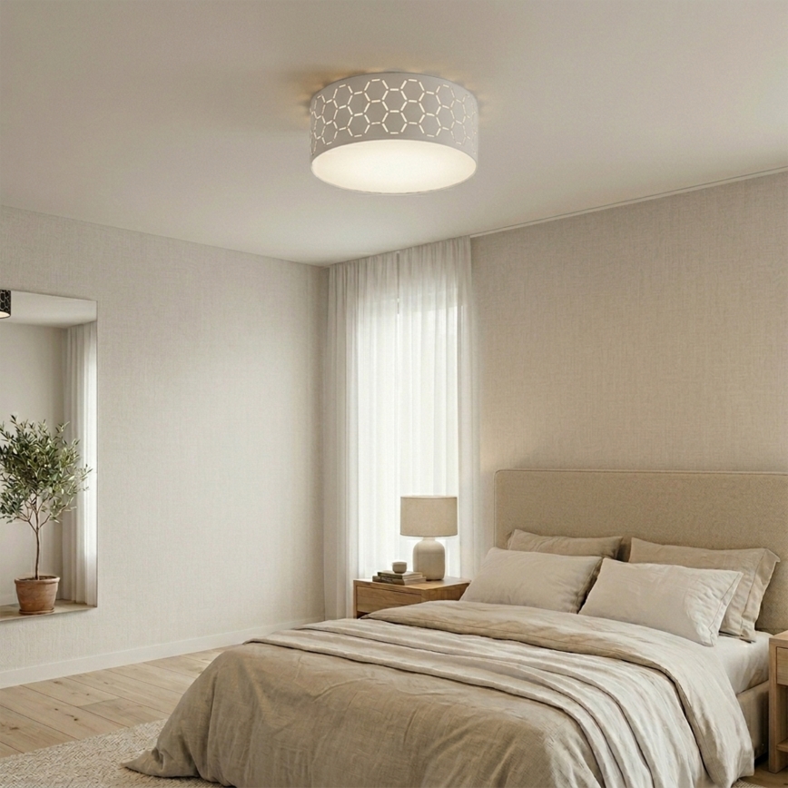 Plafondlamp ULLE 1xE27/15W/230V Ø35 cm wit