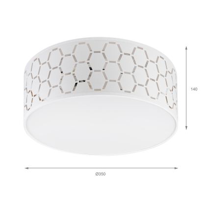 Plafondlamp ULLE 1xE27/15W/230V Ø35 cm wit
