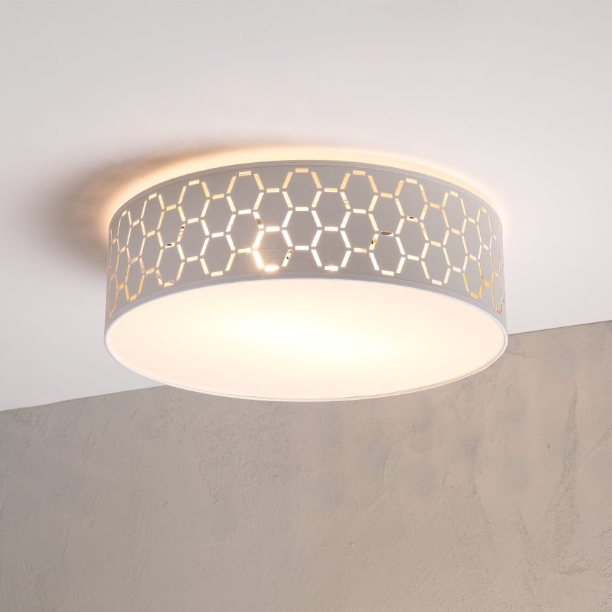 Plafondlamp ULLE 2xE27/15W/230V Ø 45 cm wit