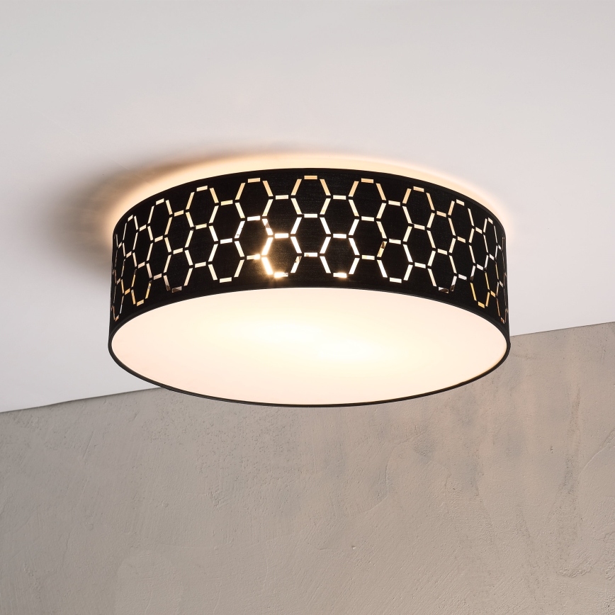 Plafondlamp ULLE 2xE27/15W/230V Ø 45 cm zwart