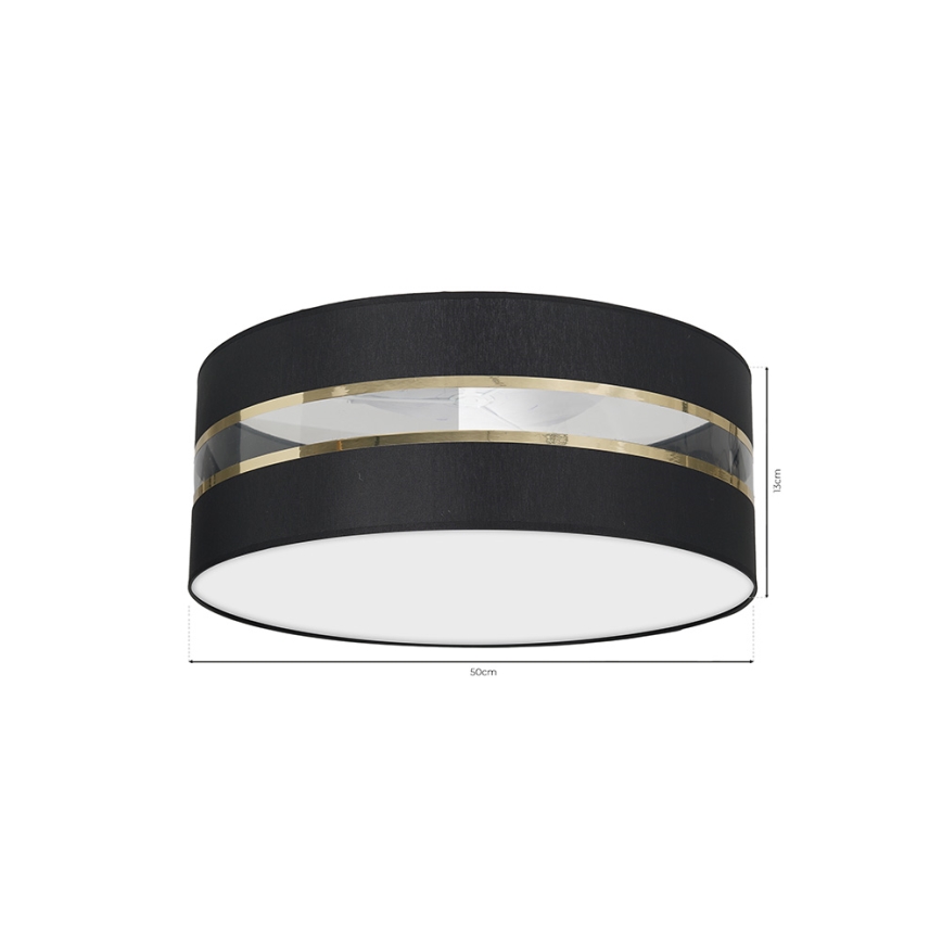 Plafondlamp ULTIMO 3xE27/60W/230V zwart