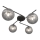 Plafondlamp VESPA 4xE14/10W/230V zwart/grijs