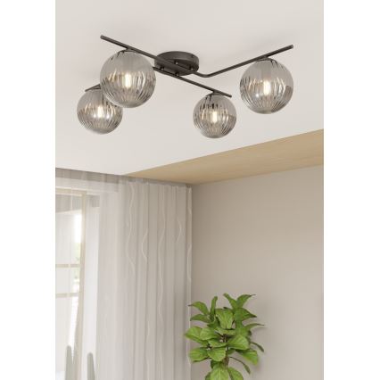 Plafondlamp VESPA 4xE14/10W/230V zwart/grijs