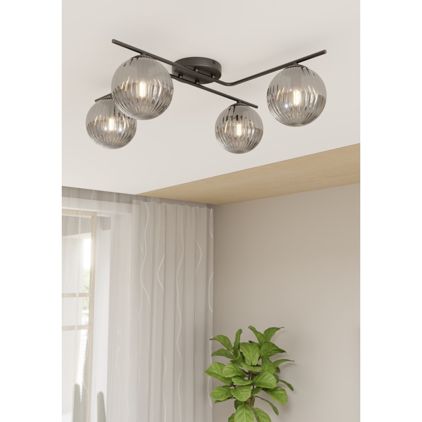 Plafondlamp VESPA 4xE14/10W/230V zwart/grijs
