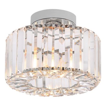 Plafondlamp VETRO 1xE27/15W/230V Ø 24,5 cm mat chroom