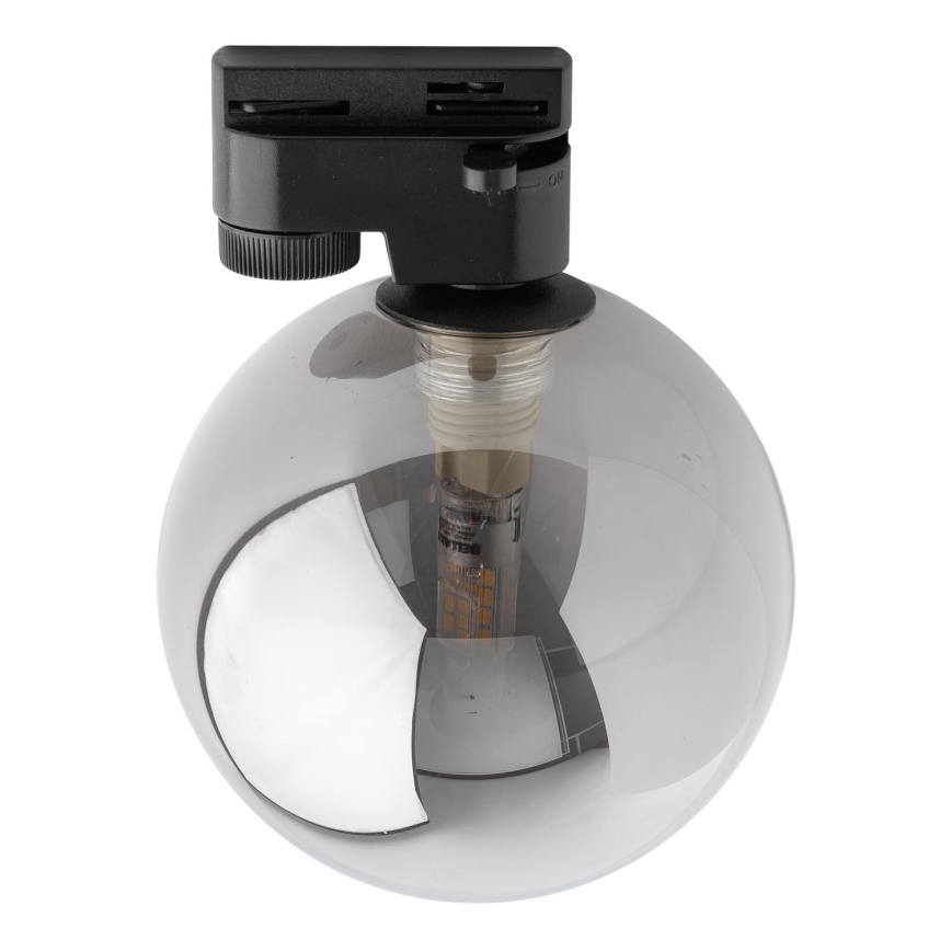 Plafondlamp voor 1-fase railsysteem TRACER 1xG9/8W/230V zwart/gerookt zwart