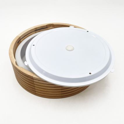 Plafondlamp voor badkamer LINARO 2xE27/15W/230V IP54 eiken Ø 27 cm