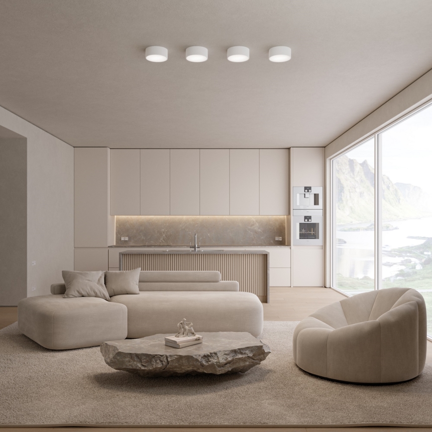 Plafondlamp voor badkamer met sensor CLEO 1xE27/24W/230V Ø 20 cm IP54 wit