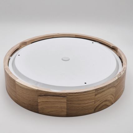 Plafondlamp voor badkamer OAK 3xE27/15W/230V eiken Ø 37 cm IP54