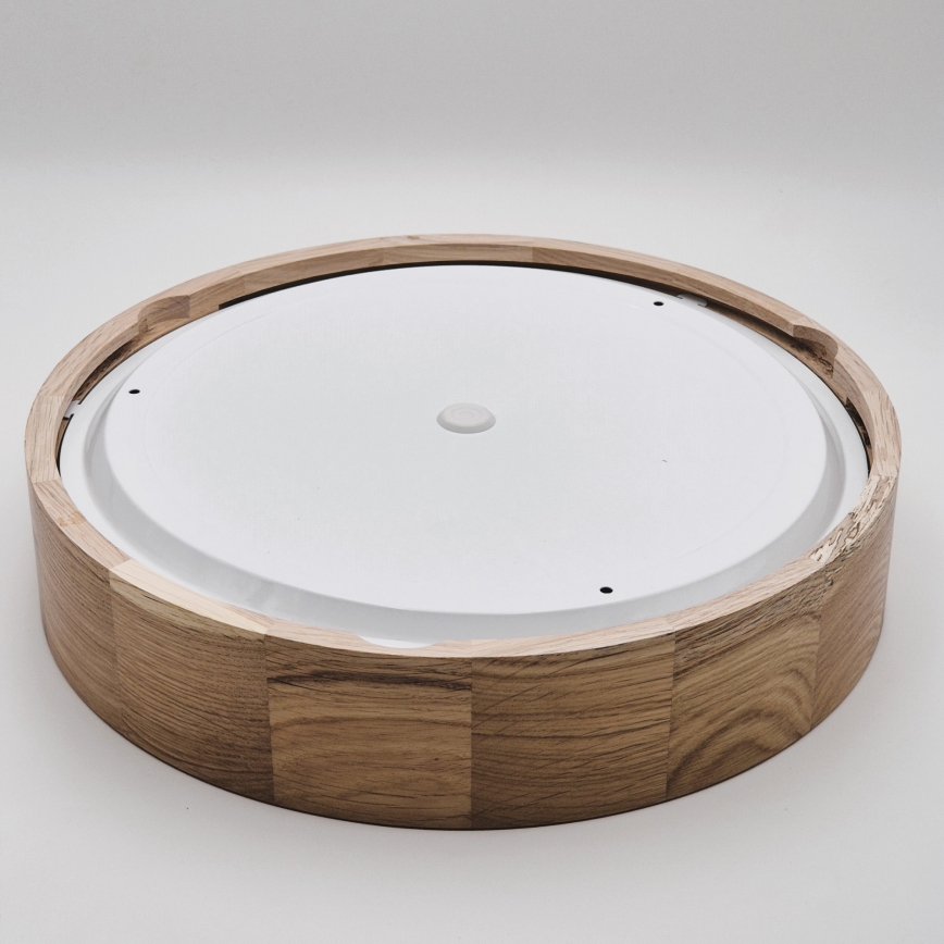 Plafondlamp voor badkamer OAK 3xE27/15W/230V eiken Ø 37 cm IP54