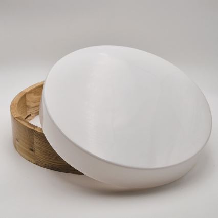 Plafondlamp voor badkamer OAK 3xE27/15W/230V eiken Ø 37 cm IP54