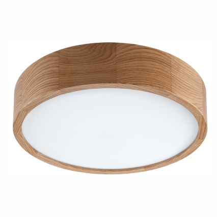 Plafondlamp voor badkamer OAK 3xE27/15W/230V eiken Ø 37 cm IP54