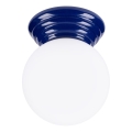 Plafondlamp voor badkamer ZORI 1xG9/8W/230V Ø 12 cm IP44 blauw
