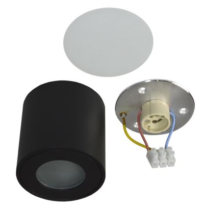 Plafondlamp voor buiten FARA 1xGU10/50W/230V IP54 zwart