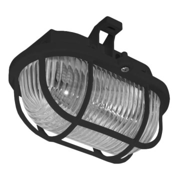 Plafondlamp voor buiten OVAL 1xE27/60W/230V IP44 zwart