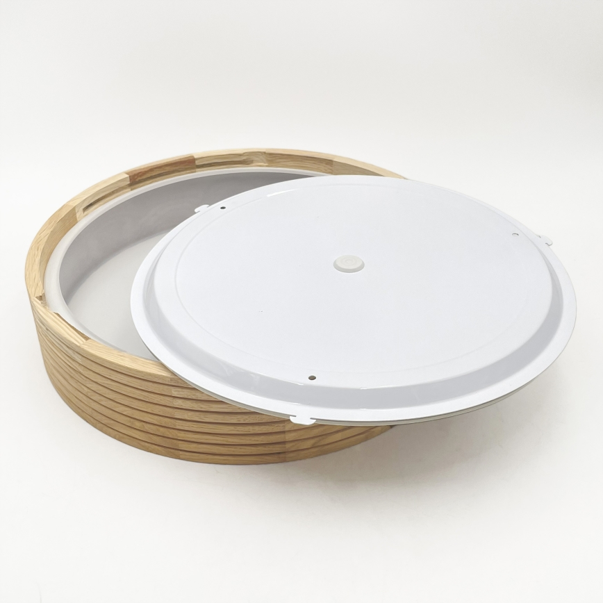 Plafondlamp voor de badkamer NATURAL MODERN 3xE27/15W/230V IP54 Ø 37,5 cm grenen