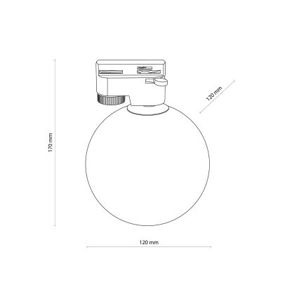 Plafondlamp voor 1-fase railsysteem TRACER 1xG9/8W/230V zwart/gerookt beige