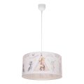 Plafondlamp voor kinderkamer KIDS ROOM 1xE27/60W/230V Ø 40 cm, met dierenmotief