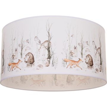 Plafondlamp voor kinderkamer KIDS ROOM 1xE27/60W/230V Ø 40 cm met dierenmotief