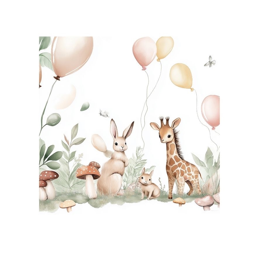 Plafondlamp voor kinderkamer KIDS ROOM 1xE27/60W/230V Ø 40 cm met dierenmotief
