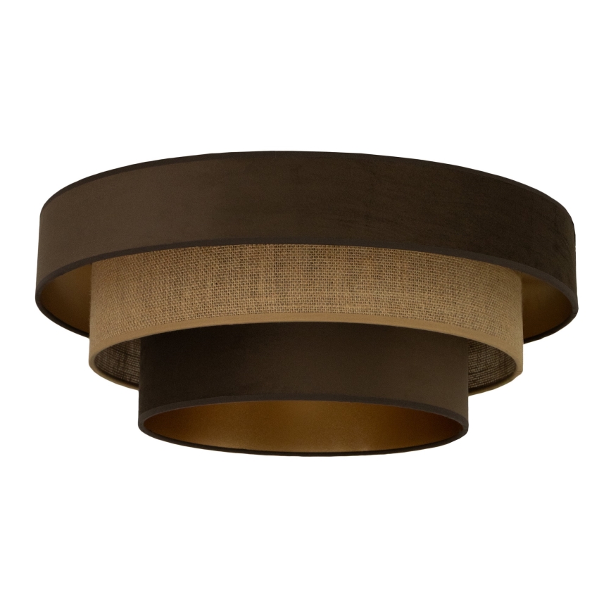 Plafondlamp WENTA 1x E27/60W/230V Ø 50 cm bruin/jute
