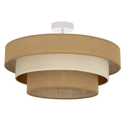Plafondlamp WENTA 1xE27/60W/230V pr. 50 cm juta/beige