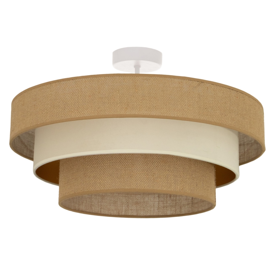 Plafondlamp WENTA 1xE27/60W/230V pr. 50 cm juta/beige