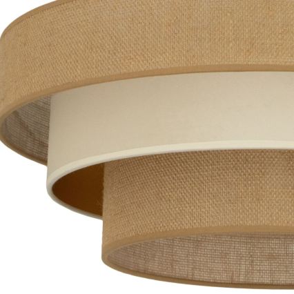 Plafondlamp WENTA 1xE27/60W/230V pr. 50 cm juta/beige