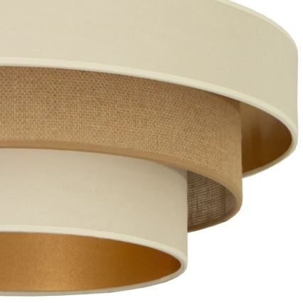 Plafondlamp WENTA 1xE27/60W/230V Ø 50 cm beige/jute