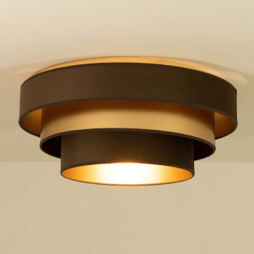 Plafondlamp WENTA 1xE27/60W/230V Ø 50 cm bruin/goud