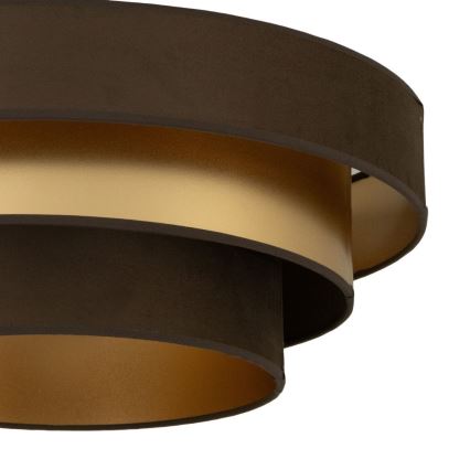 Plafondlamp WENTA 1xE27/60W/230V Ø 50 cm bruin/goud