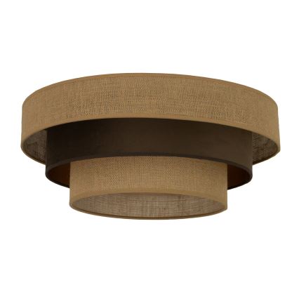 Plafondlamp WENTA 1xE27/60W/230V Ø 50 cm jute/bruin