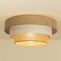Plafondlamp WENTA 1xE27/60W/230V Ø 50 cm jute/crème