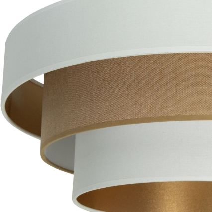 Plafondlamp WENTA 1xE27/60W/230V Ø 50 cm wit/bruin