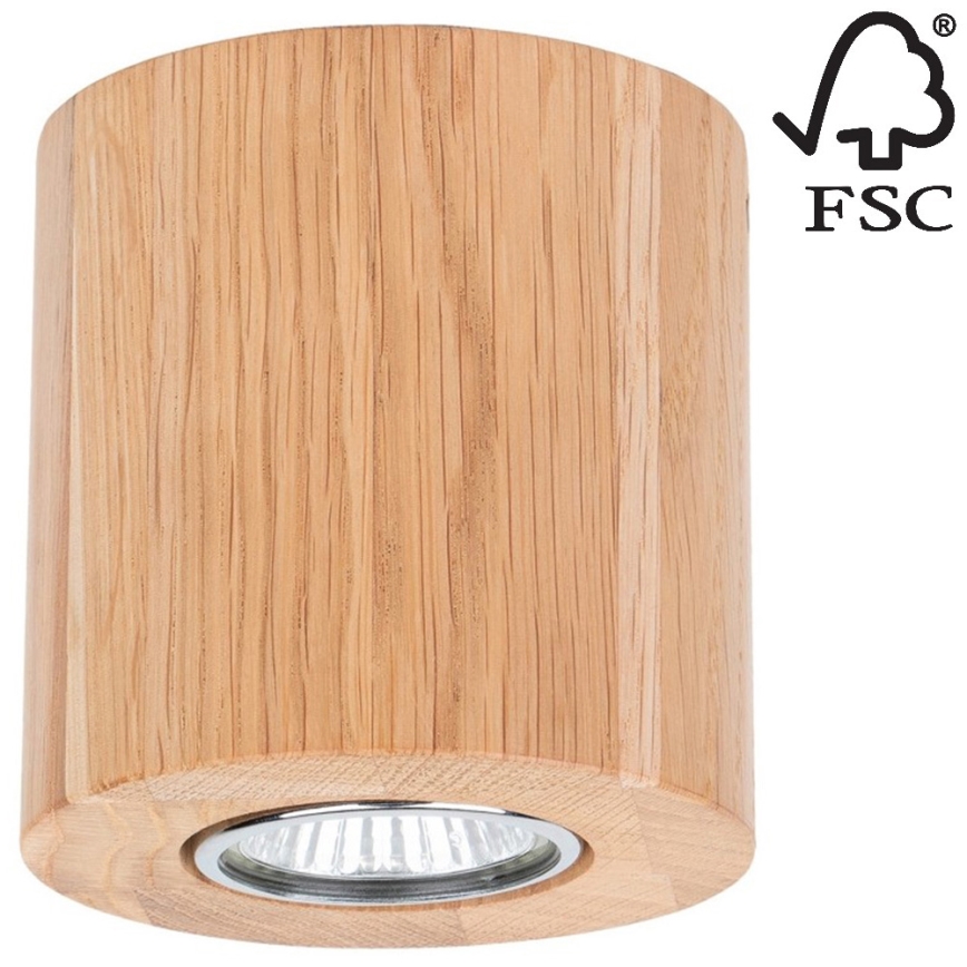 Plafondlamp WOODDREAM 1xGU10/6W/230V - FSC-gecertificeerd