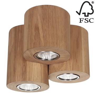 Plafondlamp WOODDREAM 3xGU10/6W/230V - FSC-gecertificeerd