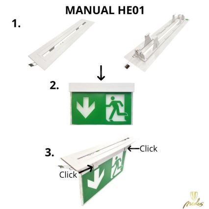 Plafondmontageset voor noodverlichting