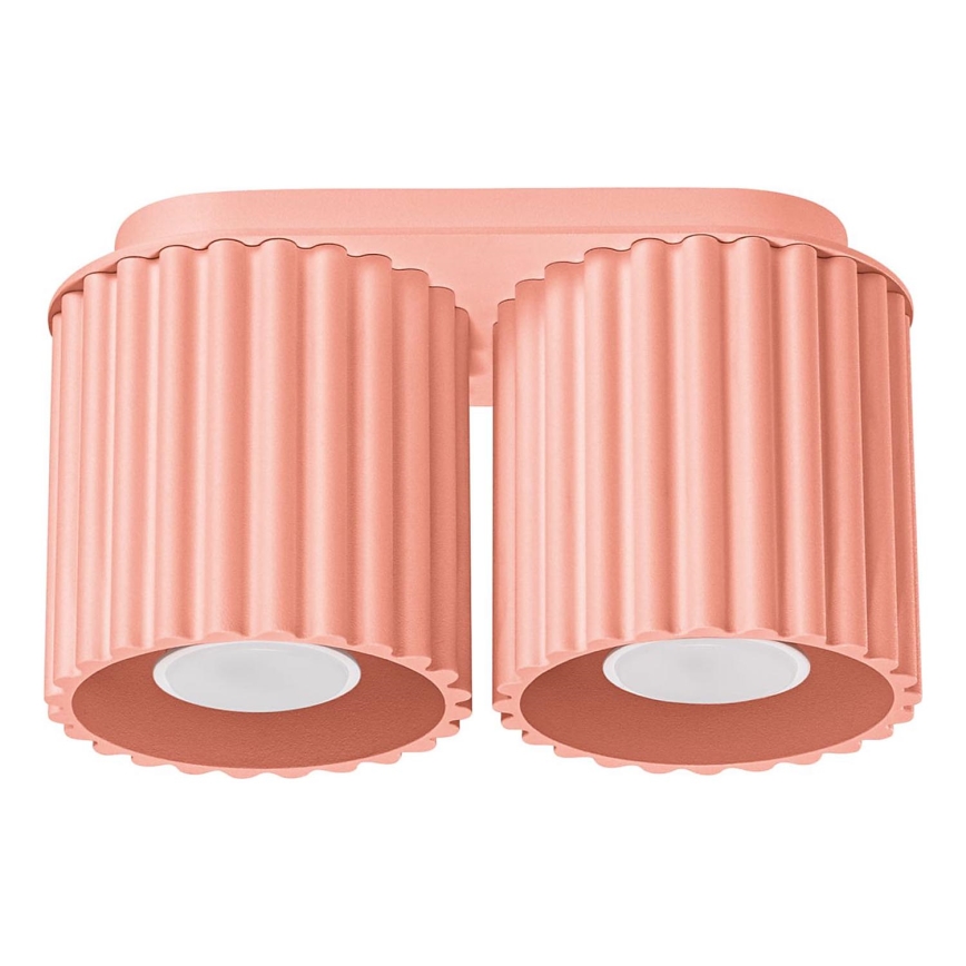 Plafondspot AURA 2xGU10/10W/230V roze